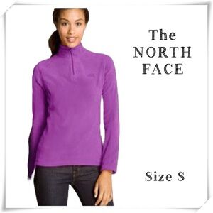 THE North Face Polartec Classic Glacier Quarter Zip Fleece Top in Parlour Purple